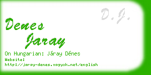 denes jaray business card